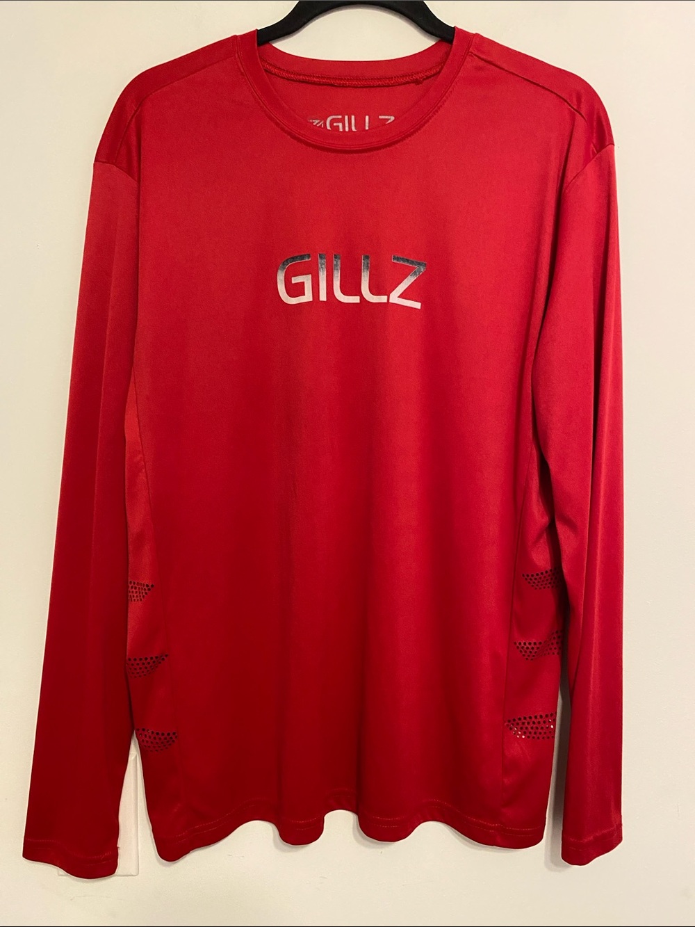 Gillz Men's Long-Sleeve Performance Shirt — Red